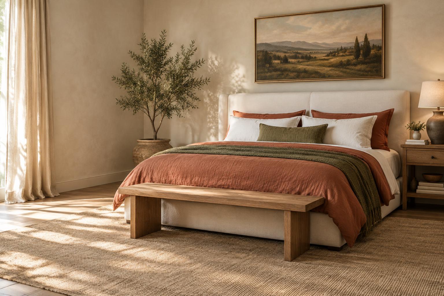 A beautifully layered HavenNest bed in a sunlit bedroom